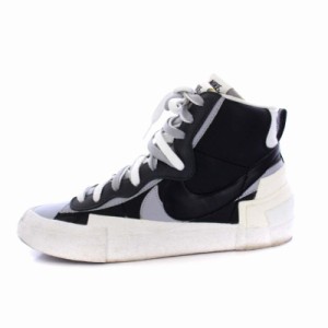 【中古】NIKE sacai BLAZER MID BLACK / WOLF GREY / WHITE スニーカー US9.5 27.5cm BV0072-002 /KH メンズ