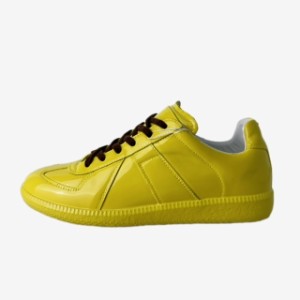 【中古】未使用品 メゾンマルジェラ 22 Sneakers S038-MM FEMALE SHOES MAIN レザー スニーカー 36 黄色 イエロー S37WS0582■GY33