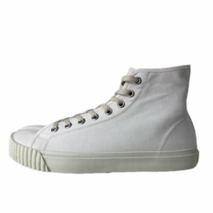 【中古】未使用品 メゾンマルジェラ 22 タビ スニーカー キャンバス Sneakers S057-MM MALE SHOES AVP 43 白 ホワイト