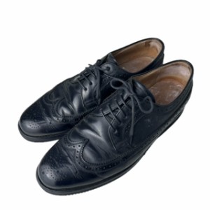 【中古】リーガル REGAL 革靴 ウイングチップ 黒 ブラック メンズ