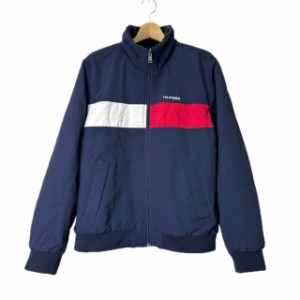 【中古】トミーヒルフィガー TOMMY HILFIGER リバーシブル ボア ブルゾン XL 紺 ネイビー C8878E2258 メンズ