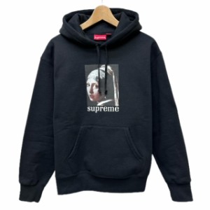 【中古】シュプリーム SUPREME 20AW Pearl Hooded Sweatshirt フェルメール プリント パーカー フーディー S ブラック 黒 メンズ