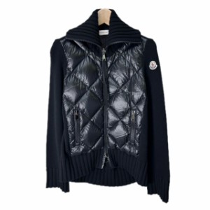 【中古】モンクレール MONCLER 21AW ニット切替 ダウンジャケット XS ブラック 黒 G20939B00029 レディース