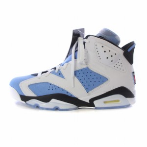 【中古】未使用品 NIKE Air Jordan 6 RETRO University Blue スニーカー シューズ ハイカット US10 28cm 水色 白