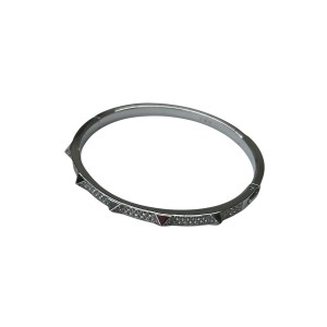 【中古】スワロフスキー SWAROVSKI Tactic Bangle ブレスレット バングル シルバー ホワイト ストーン 5472585 レディース