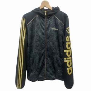 【中古】アディダス adidas アディダスネオ adidasneo スポーツウェア ジャージ レオパード L 黒 ブラック F40552 