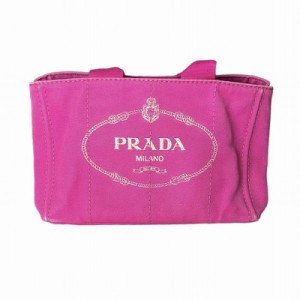 【中古】プラダ PRADA カナパ CANAPA M キャンバス ハンドバッグ トートバッグ ロゴ ピンク 