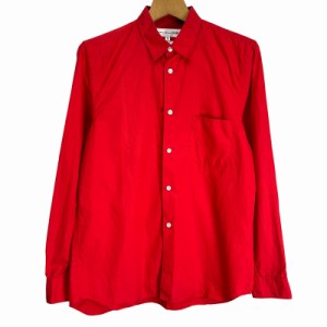 【中古】コムデギャルソンシャツ COMME des GARCONS SHIRT Shirt シャツ ブラウス 長袖 赤 レッド M フランス製 メンズ