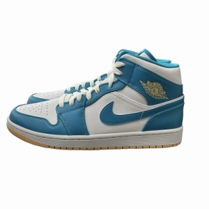 【中古】未使用品 ナイキ NIKE AIR JORDAN 1 MID "AQUATONE" スニーカー  水色 ライトブルー 白 ホワイト28cm DQ8426-400