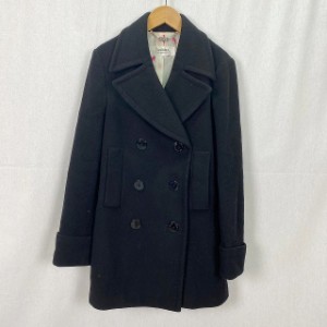 【中古】ソニア ソニアリキエル SONIA SONIA RYKIEL ウールコート アウター 長袖 カシミヤ混 総柄 黒 ブラック 38 レディース