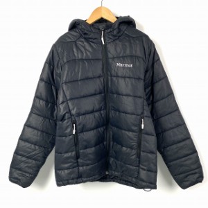 【中古】マーモット MARMOT 中綿入りジャケット アウター 長袖 ロゴ 黒 ブラック M メンズ