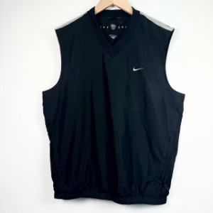 【中古】ナイキゴルフ NIKE GOLF ゴルフウェア ベストトップス メッシュ 黒 ブラック M メンズ