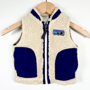 【中古】パタゴニア Patagonia レトロX フリース ベスト 51012FA11 アイボリー ブルー 青 6M キッズ