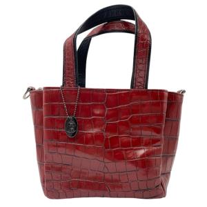 クロコダイル巾着バッグ/マット加工ショルダーレディース(No.06000708