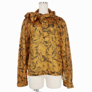 【中古】トーガ プルラ TOGA PULLA Print mix hoodie shirt プリント ミックス フーディー シャツ カットソー 38