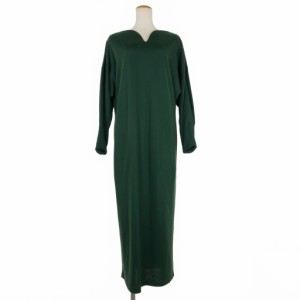 【中古】マメクロゴウチ  Mame Kurogouchi 22AW クラシックジャージードレス ワンピース 3 緑 グリーン MM22FW-JS031