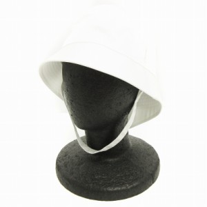 【中古】プラダ 22年製 Re-Nylon Bucket Hat  バケットハット 三角プレート 2HC282 白 ホワイト L メンズ レディース