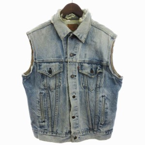 【中古】リーバイス Levi's 90s ヴィンテージ Gジャン サード 70506-0216 ベスト カットオフ ブルー 42 メンズ