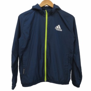 【中古】アディダス adidas ブルゾン フーデットジャケット フーディー  ネイビー 150 1119 キッズ