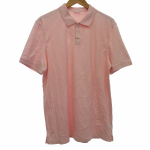【中古】カルバンクライン CALVIN KLEIN ポロシャツ カットソー 半袖 ピンク 約Lサイズ 1127 メンズ