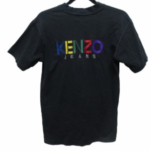 【中古】ケンゾー KENZO ロゴTシャツ カットソー 黒 約Sサイズ 0101 メンズ