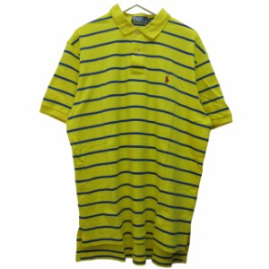 【中古】ポロ バイ ラルフローレン Polo by Ralph Lauren 美品 ポロシャツ 半袖 黄 青 XLサイズ 0312 メンズ