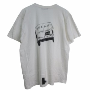 【中古】チャリアンドコー CHARI&CO Tシャツ 半袖 刺? CH'NESEVANTEE ホワイト Lサイズ相当 S13 0404 メンズ