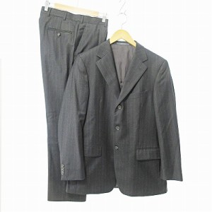 【中古】エルメネジルドゼニア Ermenegildo Zegna グリッティ GRITTI セットアップ スーツ フォーマル ストライプ 48