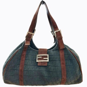 フェンディ FENDI ハンドバッグ 8BR091 ズッキーノ 肩掛け ショルダーバッグ キャンバス/レザー ベージュショルダーバッグ