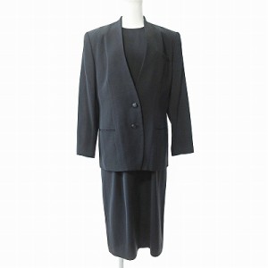 【中古】Mercure メルキュール ブラック フォーマル ワンピース スーツ 礼服 黒 9 1228 レディース