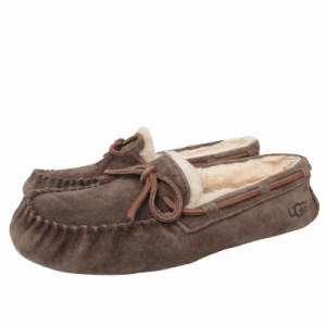 【中古】アグ UGG モカシン スリッポン ローファー リボン 茶 ブラウン 23?p 0228 レディース