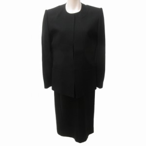 【中古】ニナリッチ NINA RICCI スーツ ブラックフォーマル セットアップ ジャケット ワンピース 冠婚葬祭 黒 ブラック 9AR