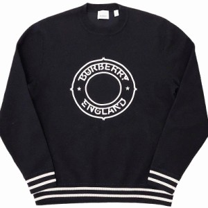 【中古】バーバリー BURBERRY ロゴグラフィックトレーナー スウェット サークルロゴ ラバープリント 8036088 ブラック M