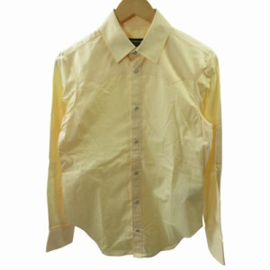 【中古】バレンシアガ BALENCIAGA ウエスタンシャツ ワークシャツ イタリア製 長袖 黄 イエロー 38 約Sサイズ 0404