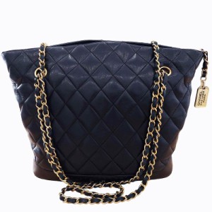 【中古】シャネル CHANEL ヴィンテージ マトラッセ ダブルチェーンショルダーバッグ 肩掛け 1番台 ココマーク プレート