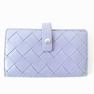 【中古】ボッテガヴェネタ BOTTEGA VENETA イントレチャート レザー 6連 キーケース パープル 藤色 0418 レディース