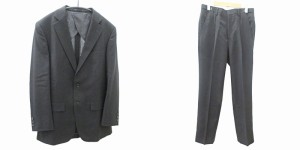 【中古】ベルモーレ BELLUMORE 美品 セットアップ スーツ フォーマル ウール ブラック 黒 92Y5 0506 メンズ