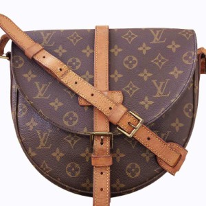 【中古】ルイヴィトン LOUIS VUITTON シャンティMM M51233 ショルダーバッグ ポシェット モノグラム レザー 茶