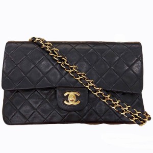 【中古】シャネル CHANEL ヴィンテージ マトラッセ 4番台 ダブルフラップ チェーンショルダーバッグ ココマーク ターンロック