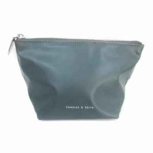 【中古】チャールズ&キース  CHARLES&KEITH ポーチ 化粧ポーチ メイクポーチ 小物入れ 緑 グリーン /FF45 レディース