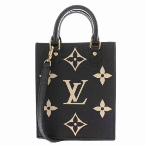 【中古】ルイヴィトン LOUIS VUITTON モノグラム アンプラント プティット サックプラ ショルダーバッグ 黒