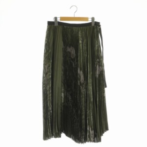 【中古】サカイ ×サンサーフ 20SS Diamond Head Pleated Skirt プリーツスカート ラップスカート ロング 総柄 4