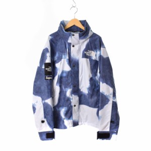 【中古】シュプリーム SUPREME 21FW Bleached Denim Print Mountain Jacket  マウンテンジャケット M ブルー NP52100I