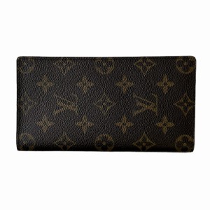 【中古】ルイヴィトン LOUIS VUITTON モノグラム ポルト バルール カルト クレディ 長財布 札入れ ブラウン M61823