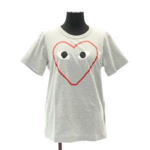 【中古】プレイコムデギャルソン PLAY COMME des GARCONS ハートプリント Tシャツ カットソー 半袖 コットン L 