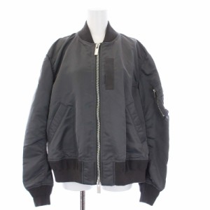 【中古】サカイ sacai 22AW MA-1 BLOUSON ボンバージャケット ミリタリージャケット ジップアップ 2 M グレー SCW-065