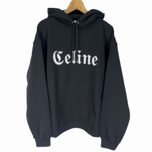 【中古】未使用品 セリーヌ CELINE 22SS ゴシック フーディ GOTHIC HOODIE XL パーカー プルオーバー 2Y700670Q.38AW