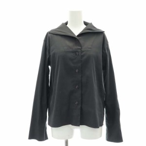 【中古】イッセイミヤケ ISSEY MIYAKE 2WAYカラーシャツジャケット ストレッチ 2 ダークグレー /HK ■OS ■SH