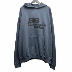 BALENCIAGA 21AWヴィンテージロゴプリント　パーカー BALENCIAGA 21AWヴィンテージロゴプリント パーカー