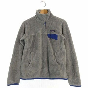 【中古】パタゴニア Patagonia リツールスナップT フリースジャケット 25442 プルオーバー S グレー レディース